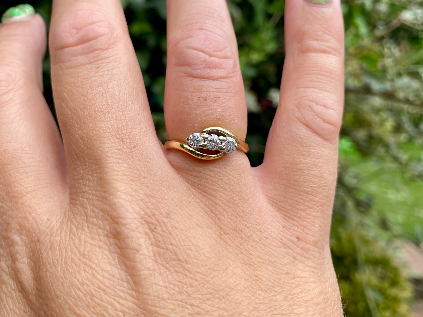 18ct Gold Three-Stone 0.59ct Diamond Ring