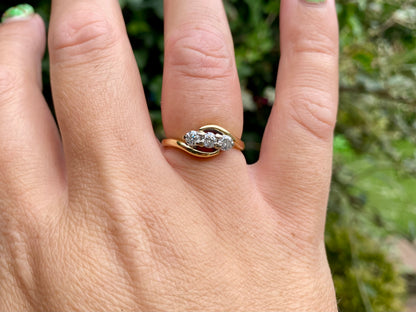 18ct Gold Three-Stone 0.59ct Diamond Ring
