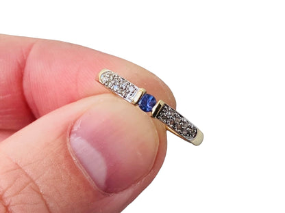 9ct Gold Tanzanite & Diamond Ring