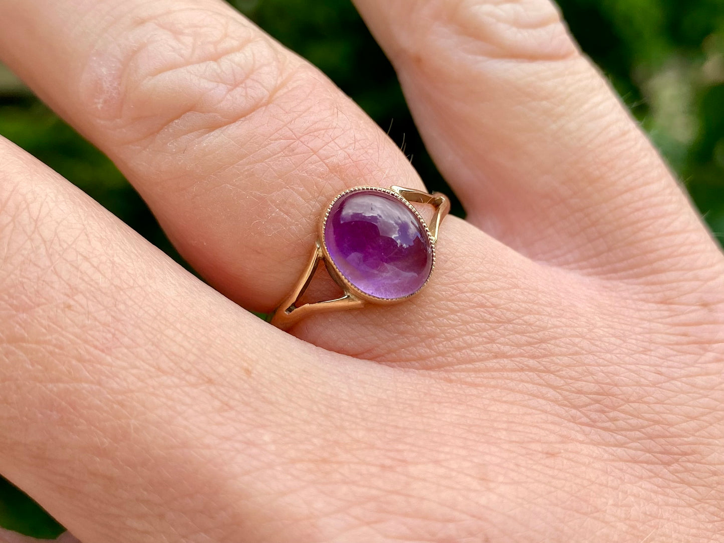 Antique 9ct Gold Amethyst Ring