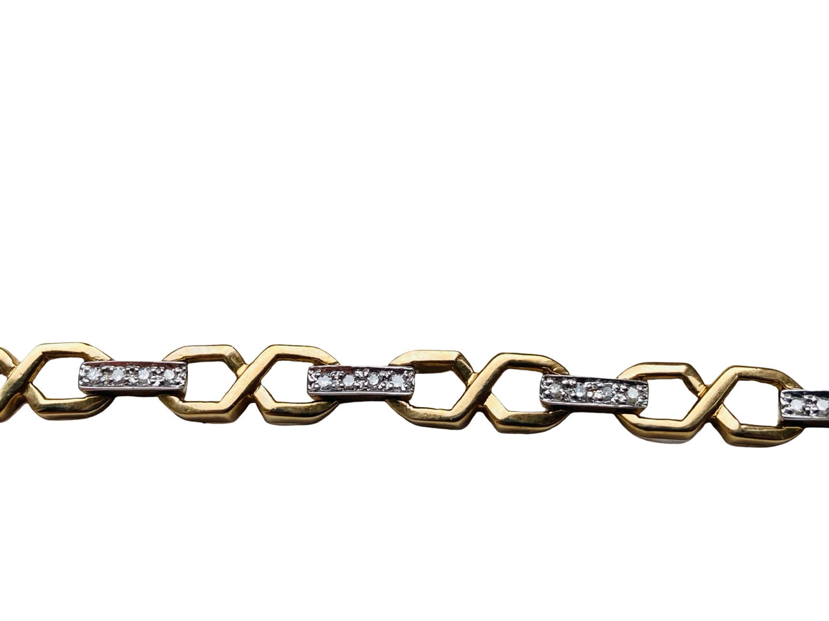 9ct Gold Diamond Bracelet