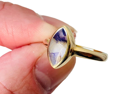 9ct Gold Blue John Ring