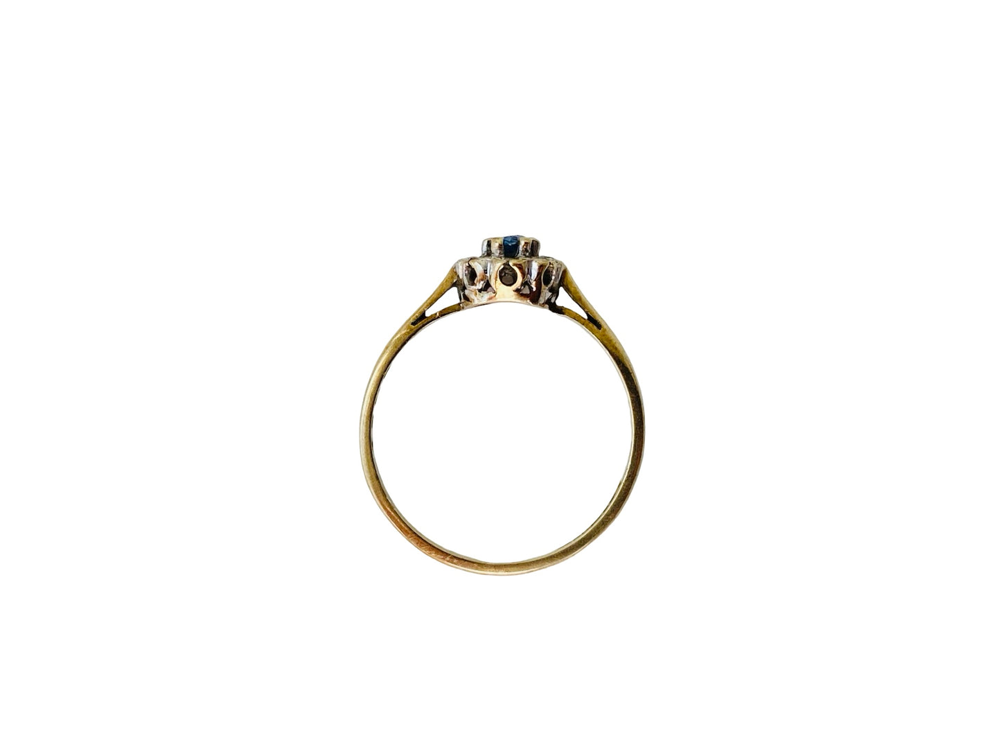 Vintage 9ct Gold Sapphire & Diamond Ring