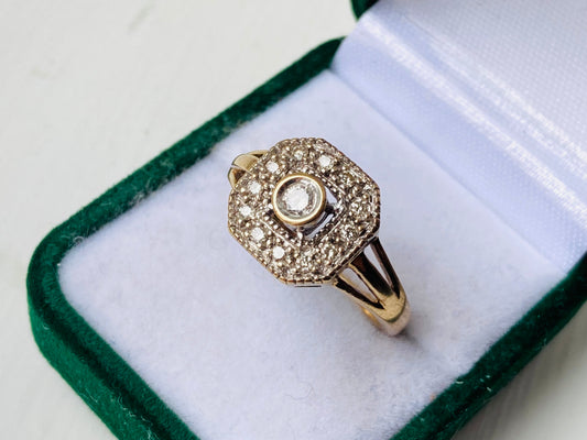 9ct Gold Diamond Ring