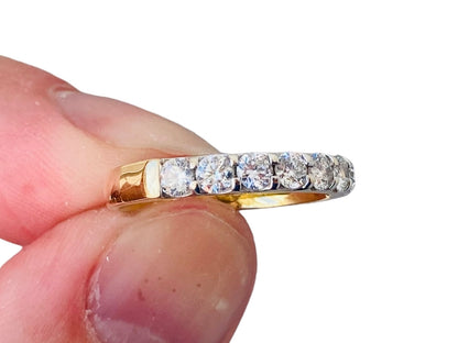 18ct Gold 0.75ct Nine-Stone Diamond Ring