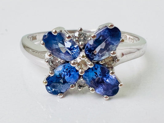 18ct Gold Tanzanite & Diamond Ring