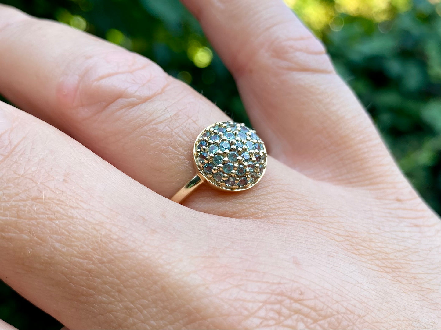 9ct Gold Green Beryl Ring