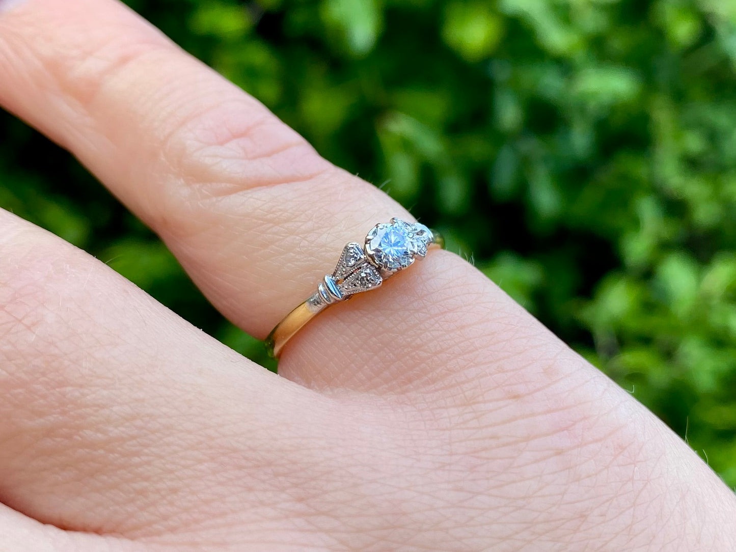 Antique 18ct Gold Diamond Ring