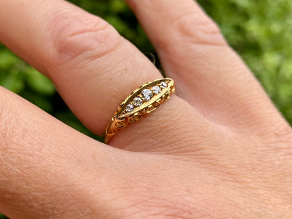 Antique 18ct Gold Five-Stone Diamond Ring