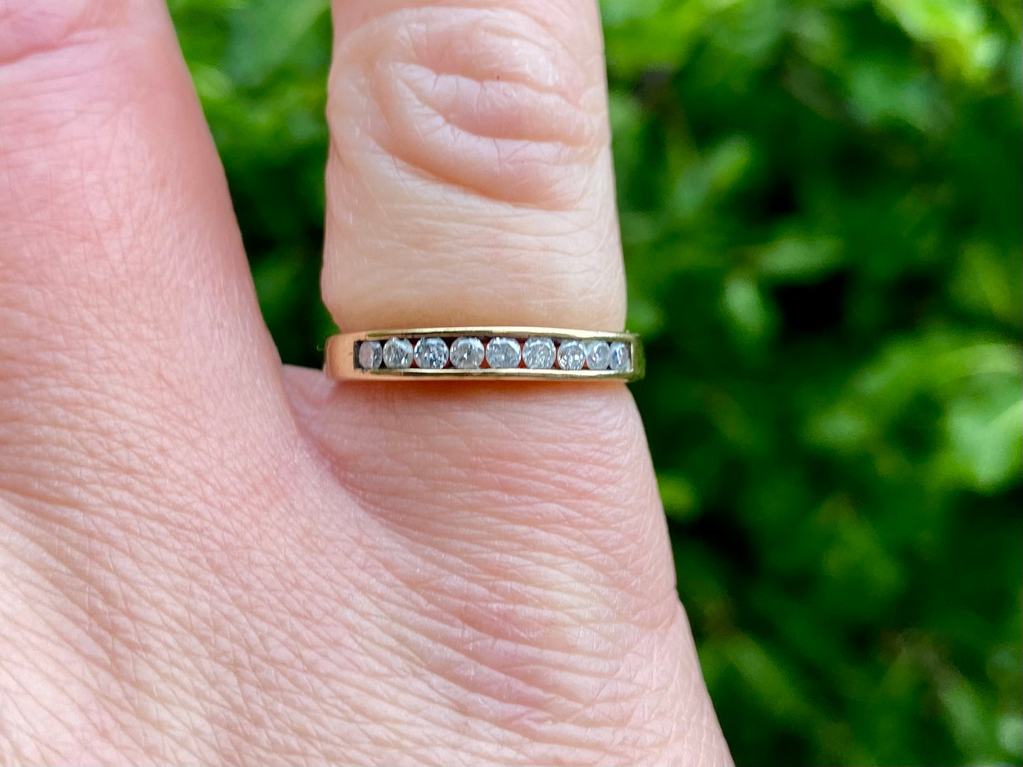 9ct Gold Nine-Stone 0.25ct Diamond Ring