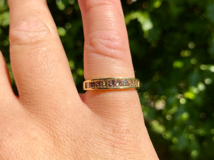 9ct Gold Champagne Diamond Ring