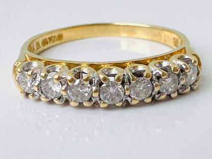 18ct Gold Seven-Stone 0.33ct Diamond Ring