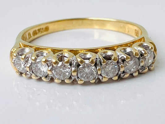 18ct Gold Seven-Stone 0.33ct Diamond Ring