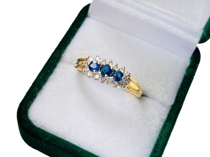 18ct Gold Sapphire & Diamond Ring