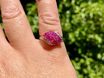 9ct Gold Ruby & Diamond Ring