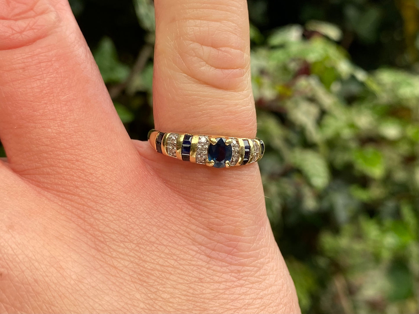 14ct Gold Sapphire & Diamond Ring