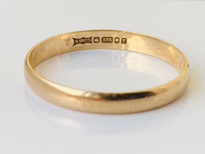 Vintage 9ct Gold Band Ring