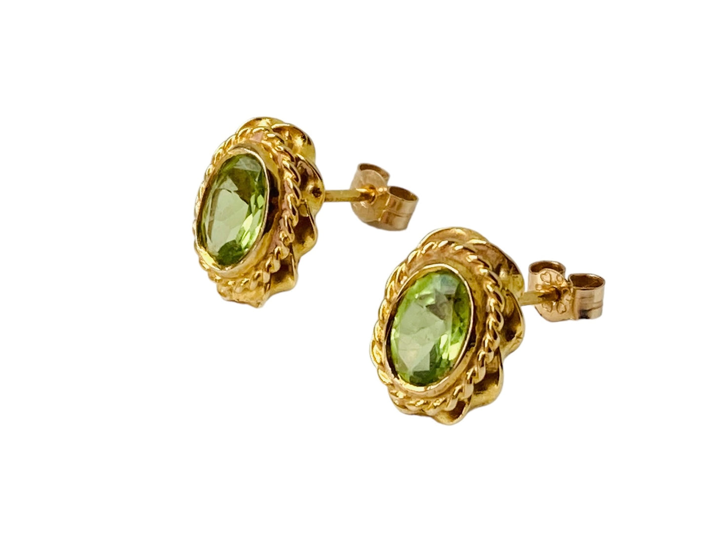 9ct Gold Peridot Earrings