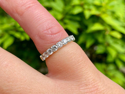18ct Gold 0.75ct Nine-Stone Diamond Ring