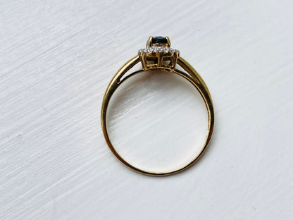 9ct Gold Sapphire & Diamond Ring