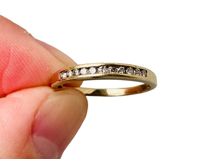 9ct Gold Diamond Band Ring