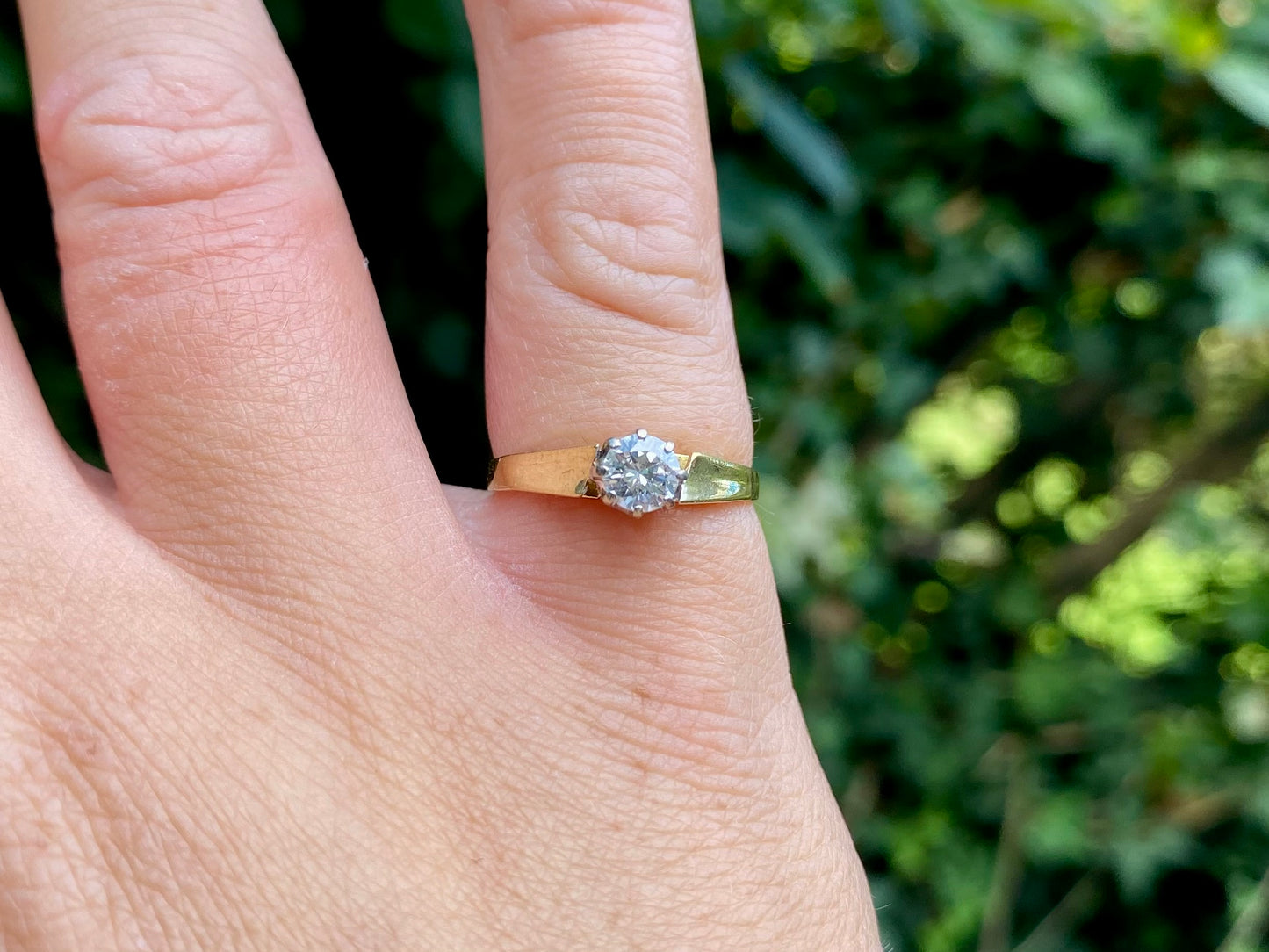Vintage 18ct Gold Diamond 0.50ct Solitaire Ring