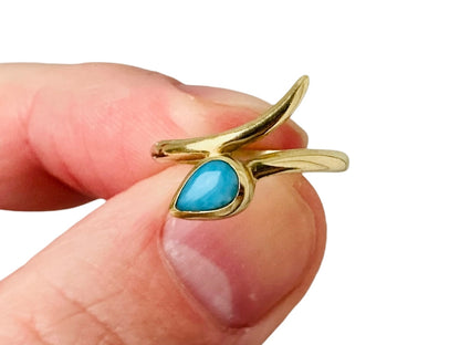14ct Gold Turquoise Snake Ring