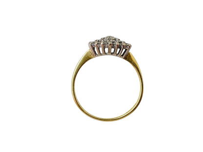 Vintage 18ct Gold Diamond Cluster Ring