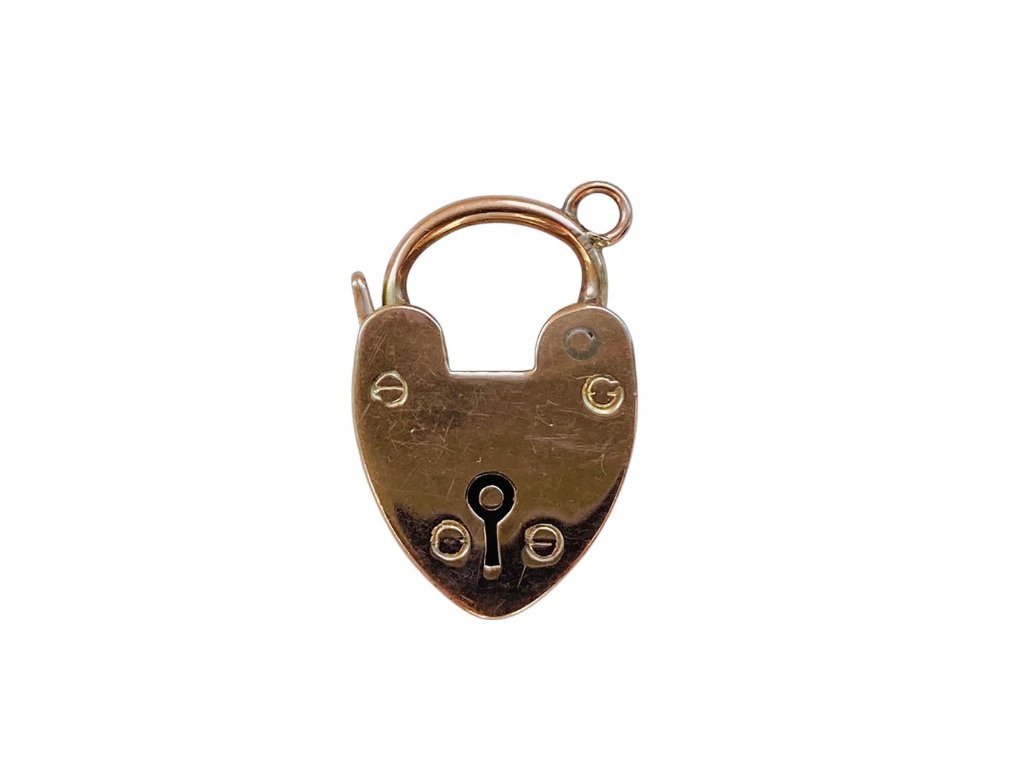 Antique 9ct Gold Heart Padlock Clasp
