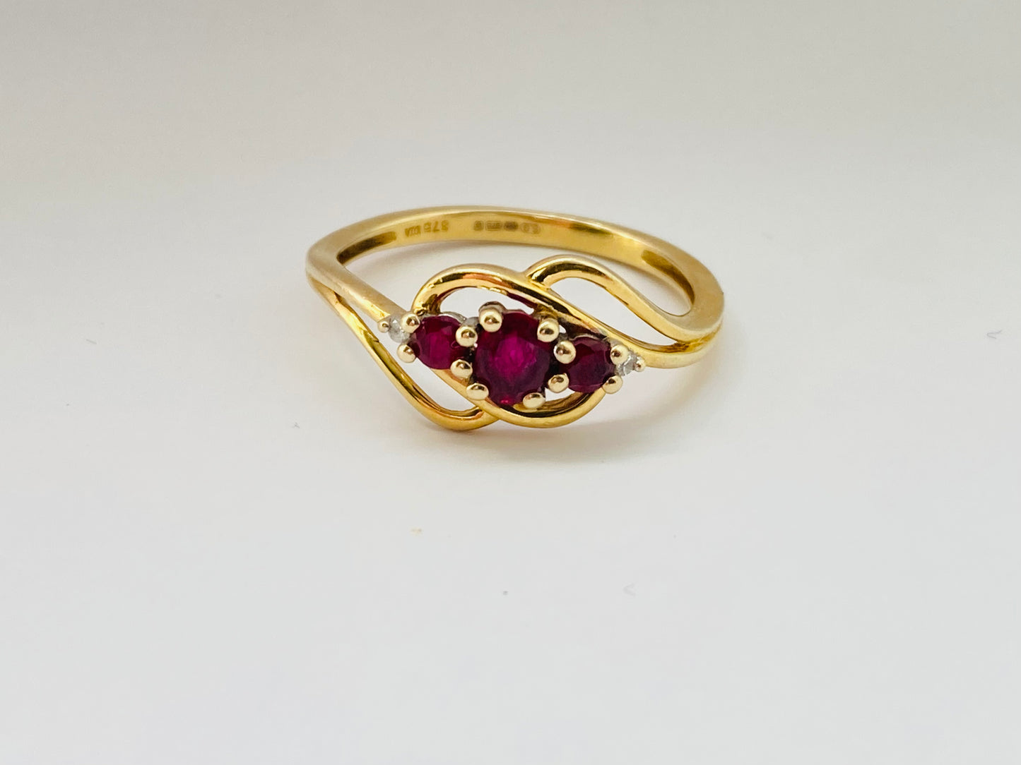 9ct Gold Ruby & Diamond Ring