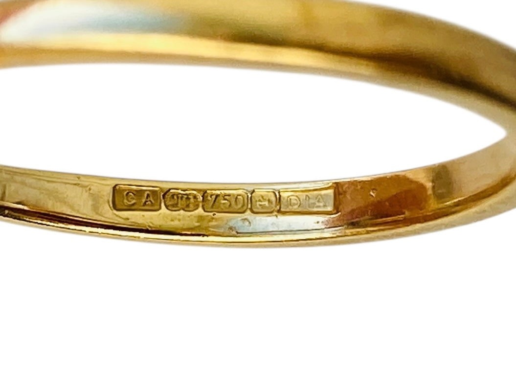 18ct Gold Emerald-Cut Diamond Solitaire Ring