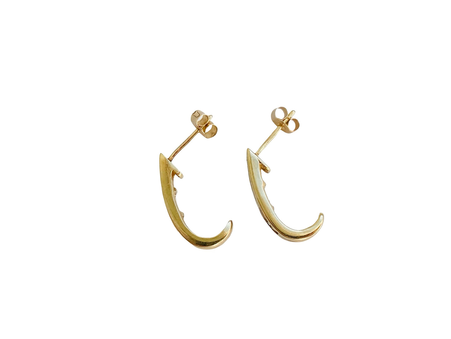 9ct Gold Champagne Diamond Earrings