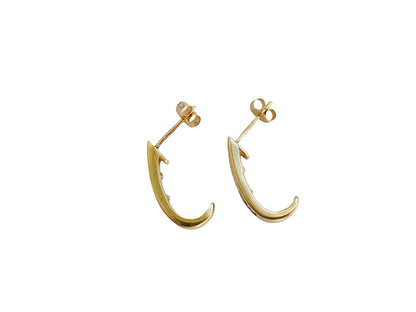 9ct Gold Champagne Diamond Earrings