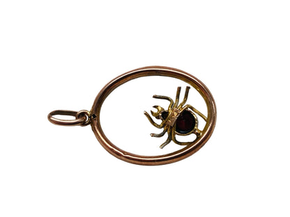 Antique 9ct Gold Spider Pendant