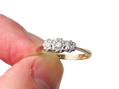Antique 9ct Gold Diamond Ring