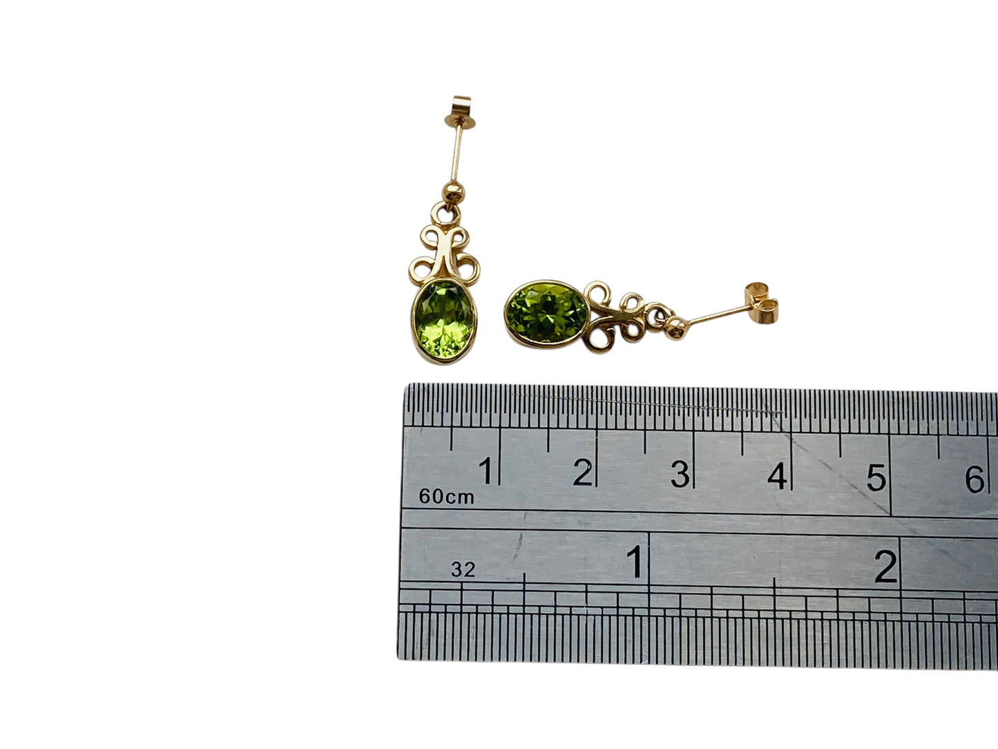 9ct Gold Peridot Earrings