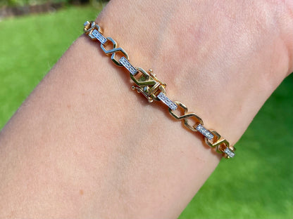 9ct Gold Diamond Bracelet