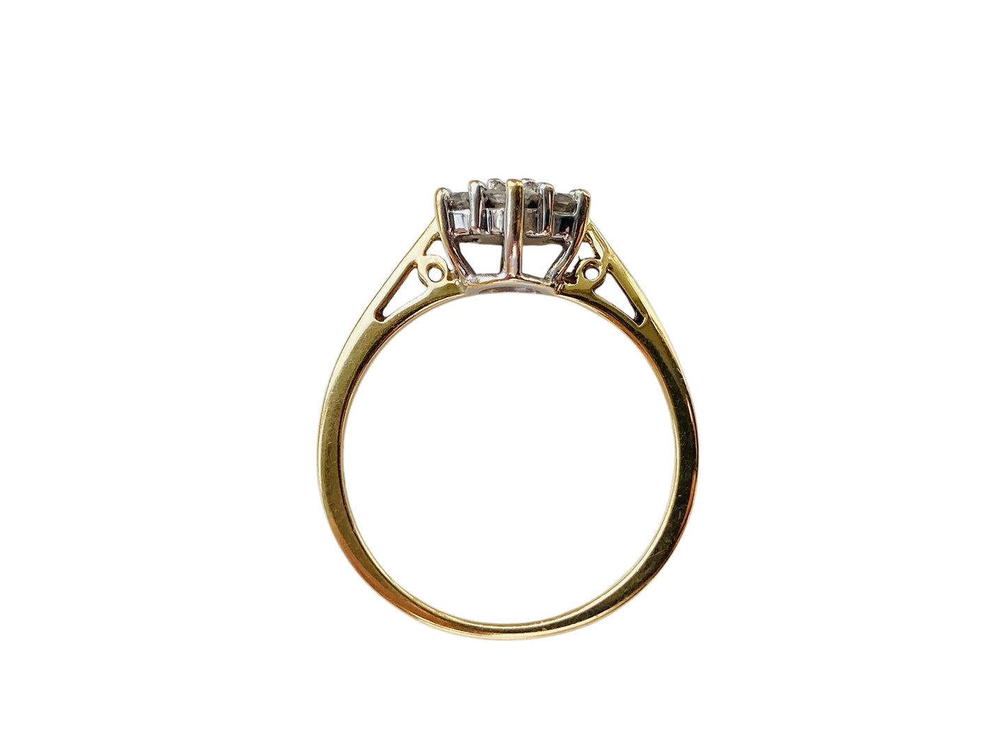 18ct Gold 0.50ct Diamond Daisy Ring