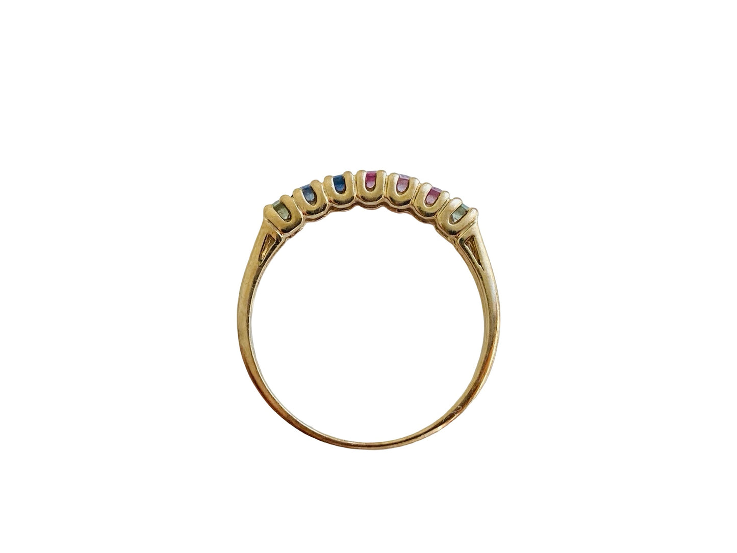 9ct Gold Multi-Coloured Sapphire Ring