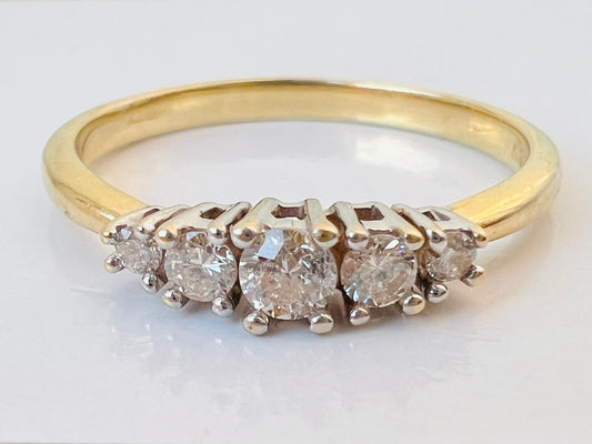 18ct Gold Five-Stone Diamond Ring
