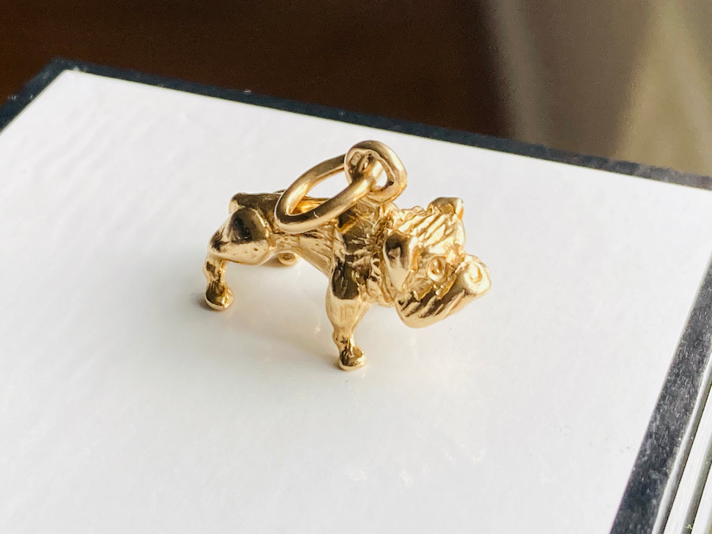 9ct Gold Bulldog Pendant