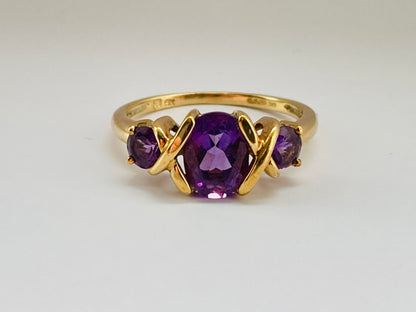 9ct Gold Amethyst Ring