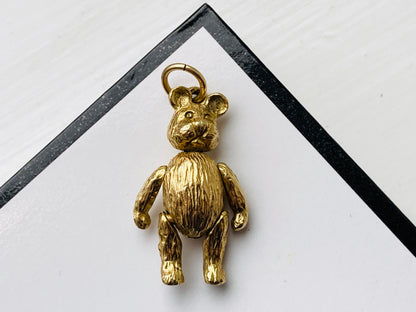 9ct Gold Articulated Bear Pendant