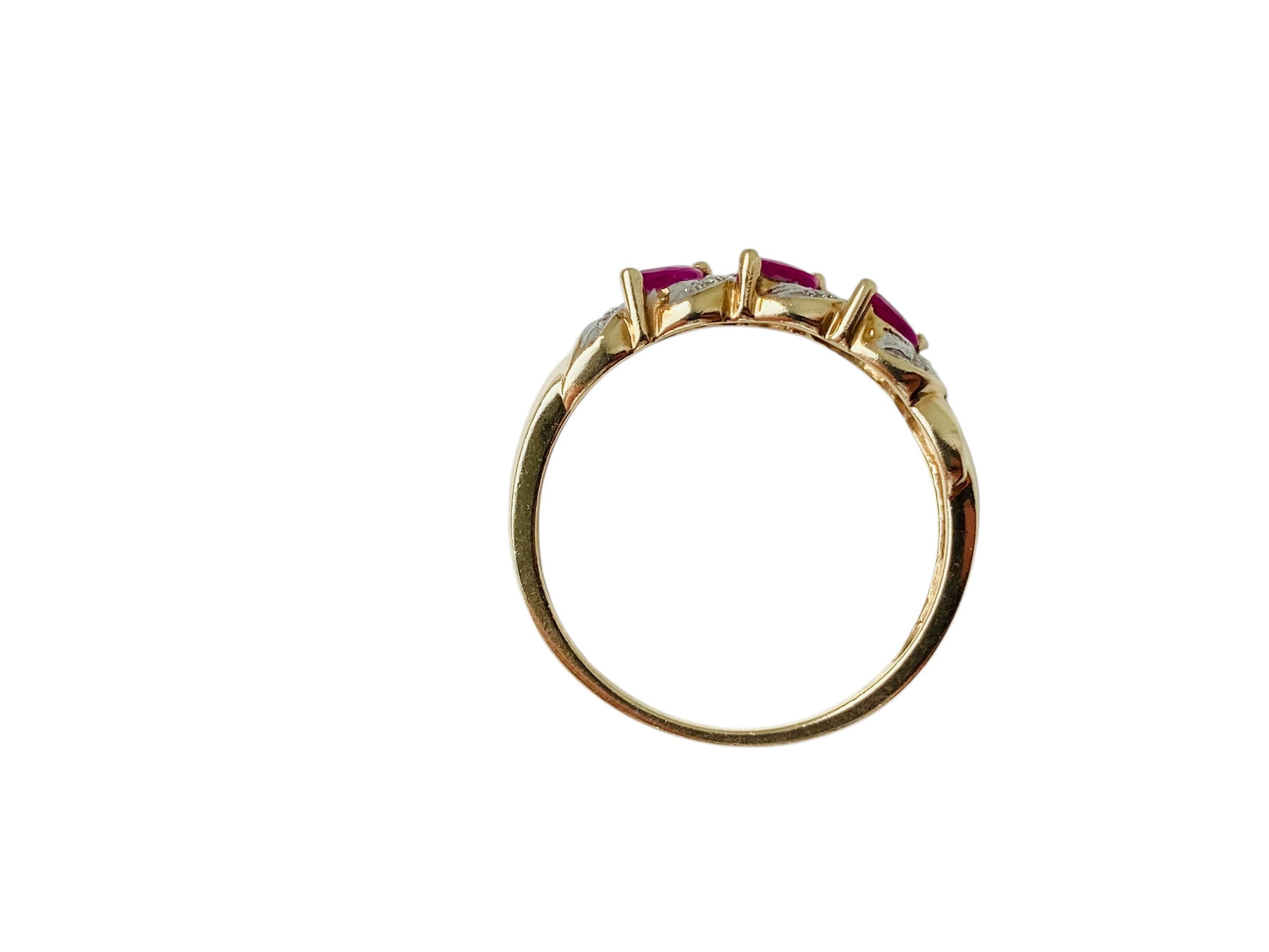 9ct Gold Ruby & Diamond Ring