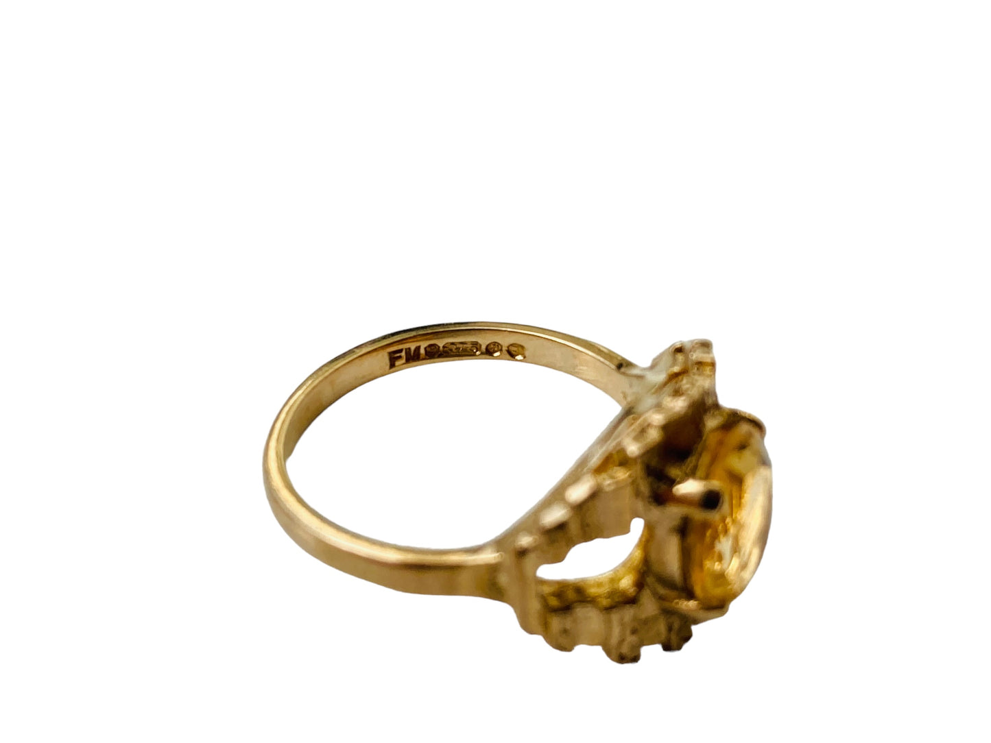 Vintage 9ct Gold Citrine Ring