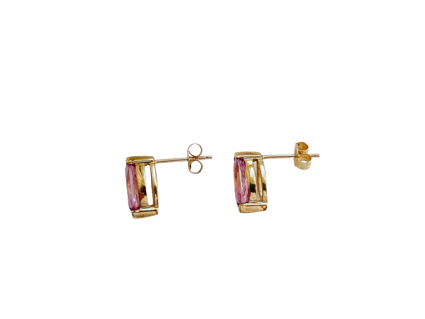 9ct Gold Pink Sapphire Earrings