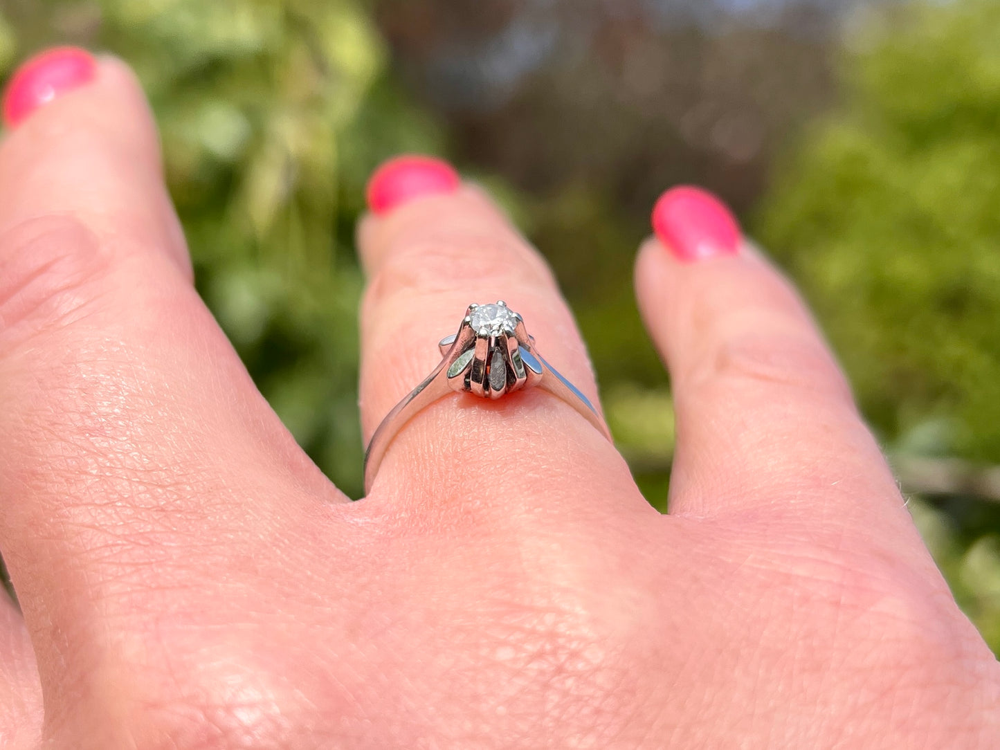 Vintage 18ct Gold Solitaire Diamond Ring