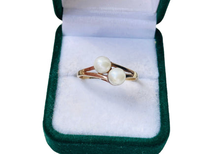 Vintage 9ct Gold Pearl Ring