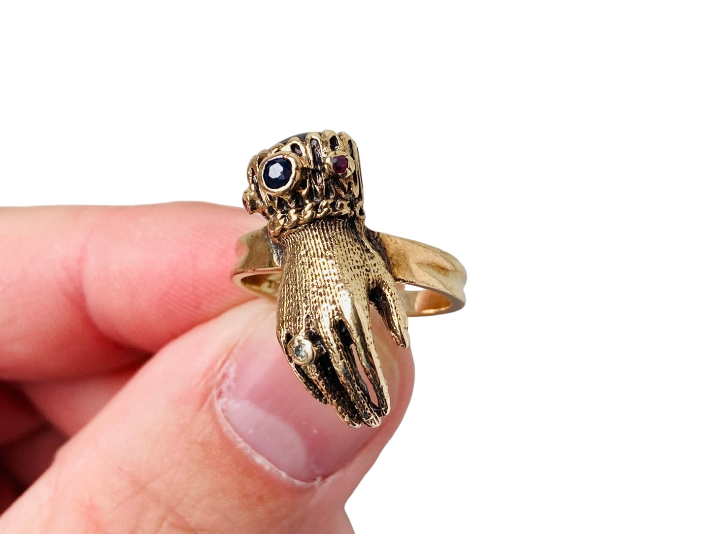 Vintage 9ct Gold Hand Ring