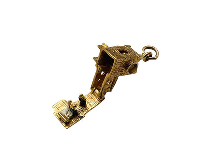 Vintage 9ct Gold Church Stanhope Lens Charm or Pendant